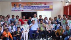 Puluhan perangkat desa dan KSB mengikuti pelatihan mitigasi bencana.