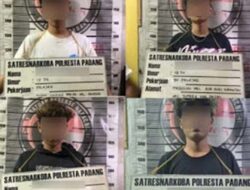 Empat Remaja Diamankan Saat Diduga Konsumsi Ganja di Area Masjid Raya Padang