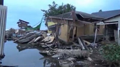 Pascabanjir besar melanda Kabupaten Aceh Utara.