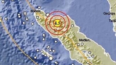 Gempa 4,5 Magnitudo Guncang Bener Meriah Aceh, BMKG Imbau Warga Waspada