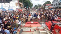 Mobil Terbakar di SPBU Garegeh Bukittinggi