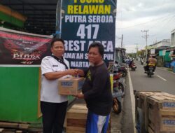 Lurah Selat Tengah Tinjau Posko Relawan 417 Haul Guru Sekumpul di Jalan Seroja