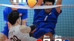 Suasana laga Timnas Voli Putra Indonesia vs Filipina di SEA Games 2025.