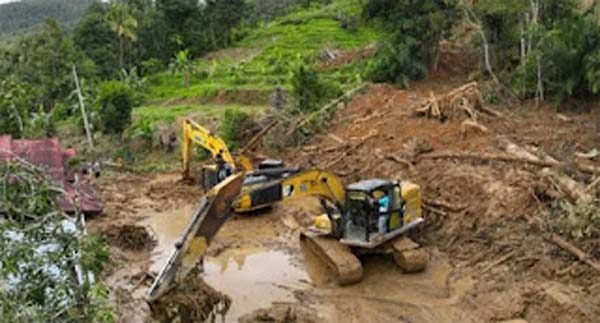 Akses di wilayah Silungkang yang sempat terputus akibat bencana banjir bandang