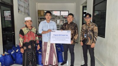 BRI Rantau Prapat Gandeng Ponpes Modern Nurul Iman Salurkan Bantuan Sembako