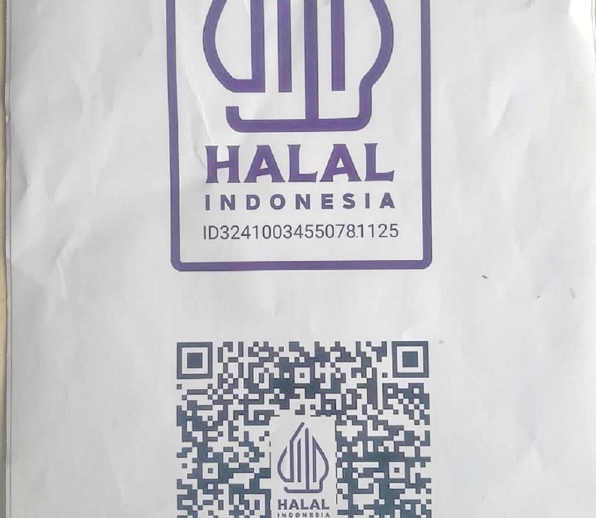 Sertifikat Halal.