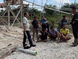 Polres Dharmasraya Segel Tambang Emas Ilegal, Tiga Orang Diamankan