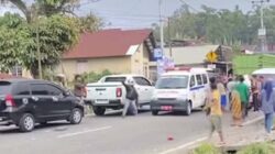 Lokasi kecelakaan beruntun yang membuat 5 orang meninggal dunia.