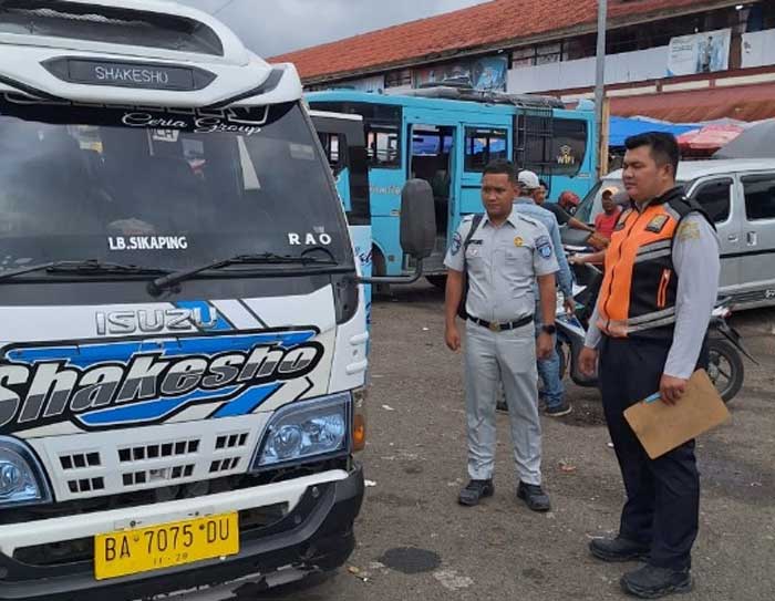 Jasa Raharja Bukittinggi Dukung Rampcheck Armada Angkutan Umum di Terminal Tipe A Aur Kuning