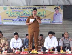 Wabup Pulang Pisau Hadiri Safari Isra Mi’raj di Desa Kantan Dalam