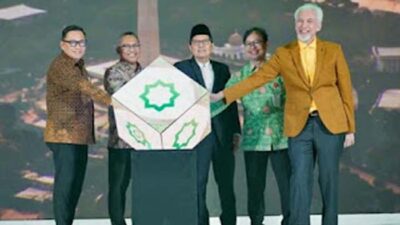 Peluncuran fatwa tentang Kegiatan Usaha Bulion di di Ballroom Pegadaian Tower.