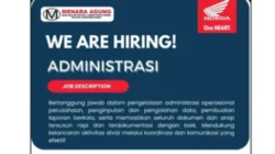 Buruan Daftar! Lowongan Administrasi PT. Menara Agung Segera Ditutup.