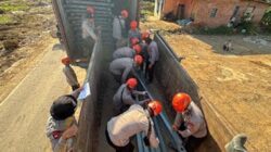 Pembangunan jembatan pasca bencana di Kabupaten Agam.