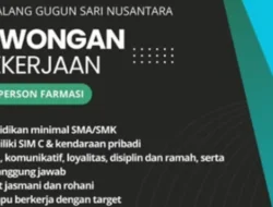 PT. Talang Gugun Sari Nusantara Buka Lowongan Sales Farmasi dan Driver di Padang