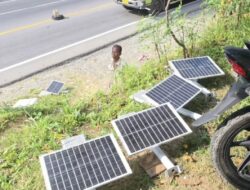 7 Lampu Solar Cell Terangi Tanjakan Ekstrem Bukit Kodok Labusel