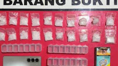 Polres Solok Tangkap Pria Asal Pekanbaru di Saok Laweh, 20 Paket Sabu Diamankan