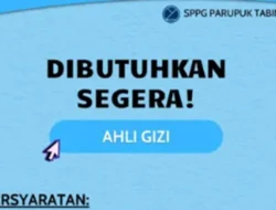 SPPG Parupuk Tabing Padang Buka Lowongan Kerja untuk Posisi Ahli Gizi