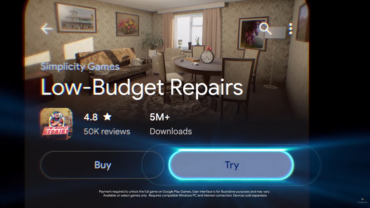 Fitur Games Trial di Google Play Games.