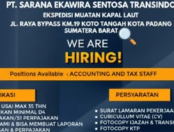PT. Sarana Ekawira Sentosa Transindo Buka Lowongan Accounting and Tax Staff, Fresh Graduate Dipersilakan Melamar