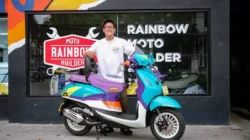 Grand Filano Hybrid Urban Rally milik Adega Anggayasta yang dimodifikasi oleh Rainbow Moto Builder.
