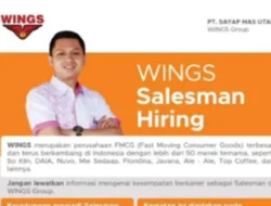 WINGS Group Buka Lowongan Kerja Posisi Sales, Lulusan SMA hingga S1 Bisa Daftar