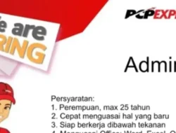 Kesempatan Karier, PCP Express Padang Membuka Lowongan Admin