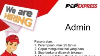 Lowongan Kerja PCP Express Padang, Dibutuhkan Admin hingga 31 Maret 2026.