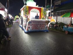 Gema Takbir Kapuas Bersinar 2026 Semarak, Pawai Mobil Hias PUPR Curi Perhatian Warga