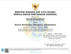 Kantah Labuhanbatu Raih Penghargaan Pelayanan Publik 2025 dari Ombudsman RI