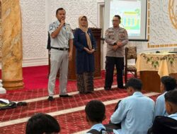 JR Sumbar dan Samsat Arosuka Edukasi Pelajar SMKN 1 Gunung Talang tentang Keselamatan Lalu Lintas