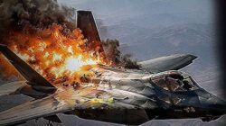 Pesawat F-35 andalan AS hancur lebur dirudal Iran.