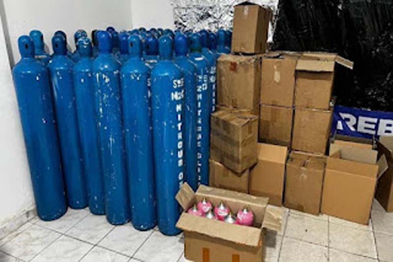 Gas N2O merek Whip Pink ilegal yang disita Bareskrim Polri