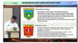 Benni Warlis Dorong Infrastruktur dan Pertanian di Forum Musrenbang Sumbar 2027.