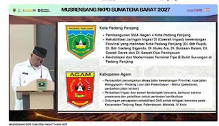 Benni Warlis Dorong Infrastruktur dan Pertanian di Forum Musrenbang Sumbar 2027.