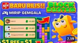 Aplikasi Block Buster Viral, Main Game Bisa Dapat Saldo hingga Ratusan Ribu.