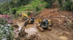 Akses di wilayah Silungkang yang sempat terputus akibat bencana banjir bandang