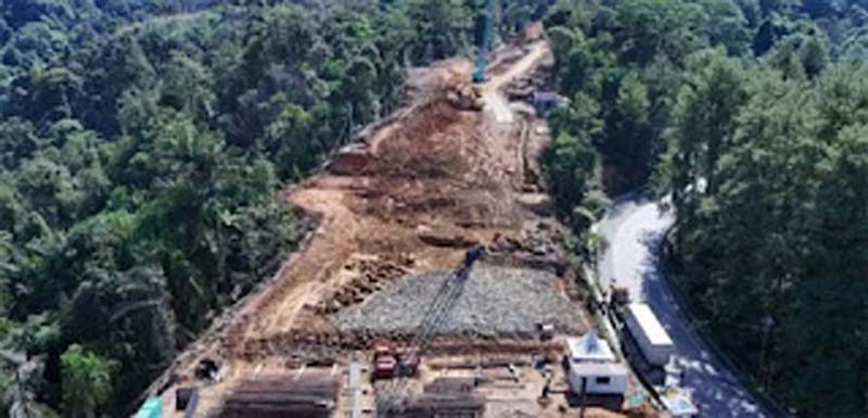 Proyek pembangunan Flyover Panorama I di kawasan Sitinjau Lauik