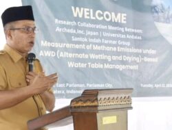 Wawako Pariaman Apresiasi Poktan Air Santok Indah Jadi Lokasi Penelitian Archeda Co.Jepang dan Unand