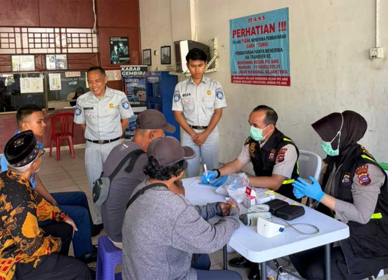 Lagi, Jasa Raharja Sumbar Hadirkan Cek Kesehatan Gratis di PO ANS