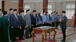 Bupati Solok Selatan, Khairunas melantik sejumlah pejabat, Rabu (9/4/2026).