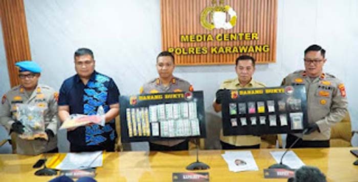 Polres Karawang ungkap 20 kasus narkotika dan obat ilegal.