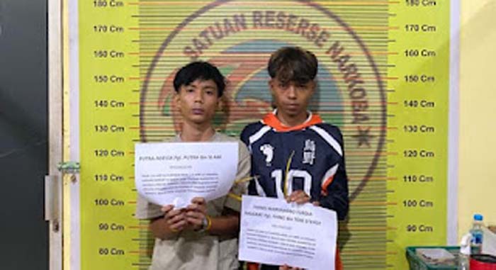 Dua Remaja Ditangkap Polisi, Diduga Edarkan Ganja di Pesisir Selatan.