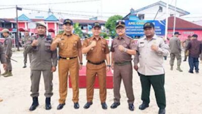 Satpol PP Kota Padang menggelar sertijab.