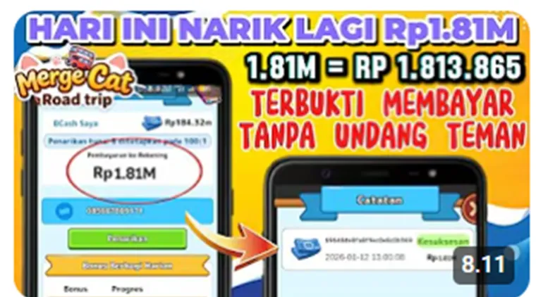 Cara Mendapatkan Uang dari Game Merge Cats, Panduan Lengkap 2026.