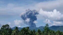Ilustrasi Gunung Dukono erupsi.