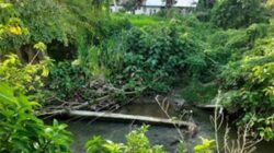 Kondisi kerusakan sheet pile di aliran sungai batang piaman.