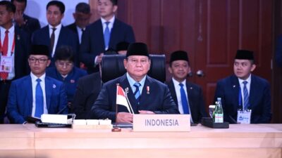 Presiden Prabowo Subianto saat menghadiri sesi pleno KTT ke-48 ASEAN di Mactan Expo, Cebu, Filipina, Jumat (8/5/2026).