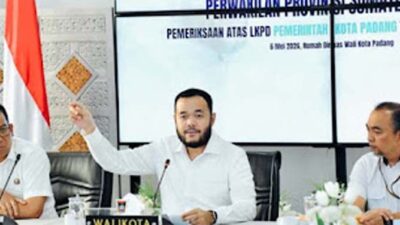 Wali Kota Padang, Fadly Amran, menyampaikan apresiasi kepada tim BPK