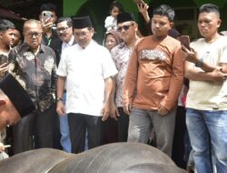 Warga Berbondong-Bondong Saksikan Penyebelihan Hewan Kurban Bantuan Presiden