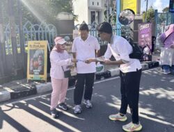 Jasa Raharja Sumbar Sosialisasikan Fitur Lapor Laka pada Aplikasi JRku di CFD Padang